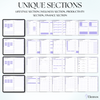All in One Digital Planner - Daily, Weekly, Monthly Planner (Purple-theme)