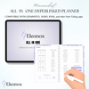 All in One Digital Planner - Daily, Weekly, Monthly Planner (Purple-theme)