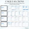 All in One Digital Planner - Daily, Weekly, Monthly Planner (Blue-theme)