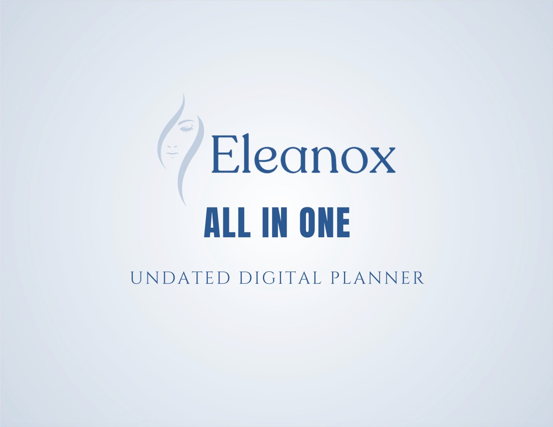 All in One Digital Planner - Daily, Weekly, Monthly Planner (Blue-theme)