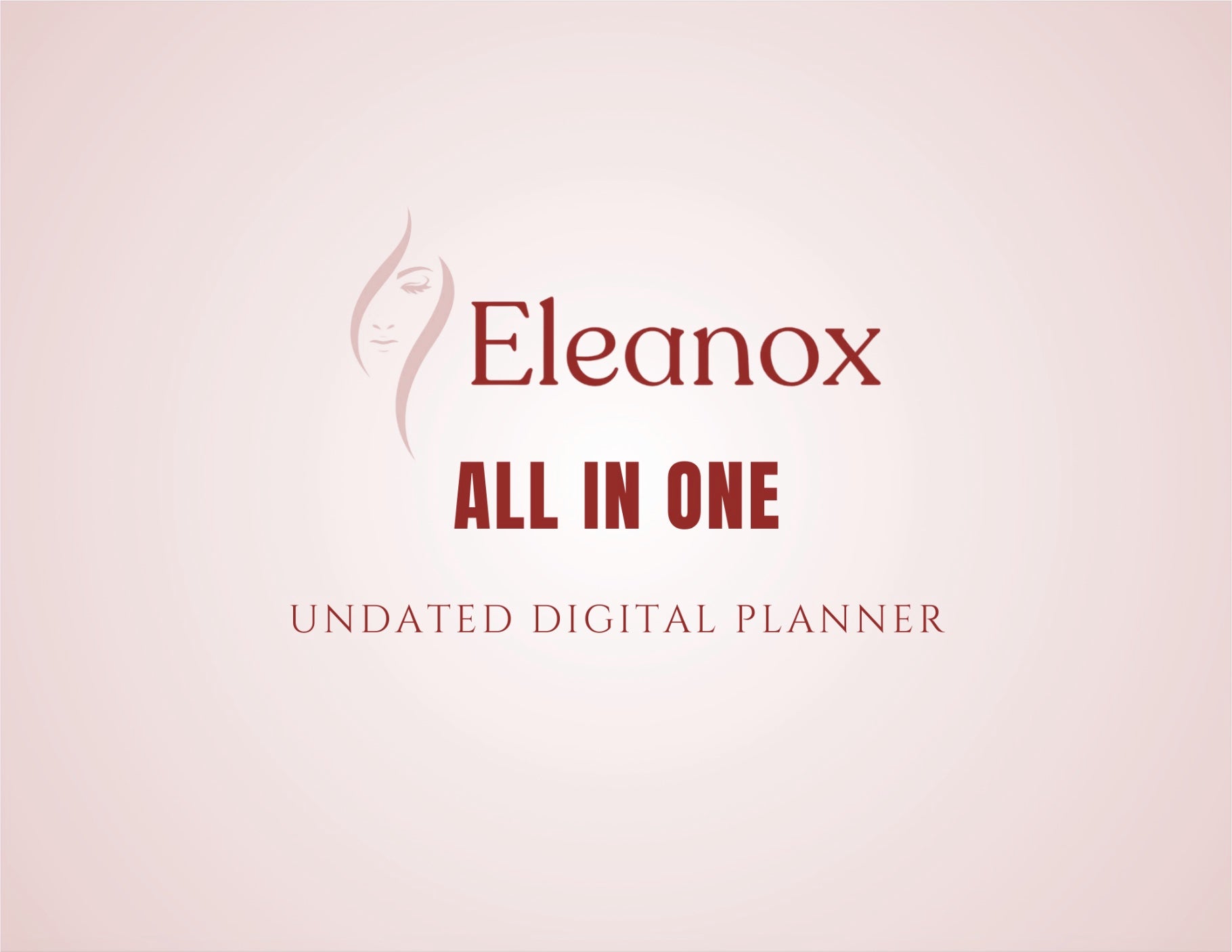 All in One Digital Planner - Daily, Weekly, Monthly Planner (Red-theme)